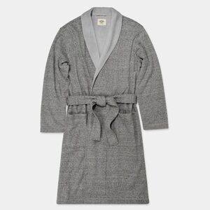 UGG Robinson Robe Men’s M/L Gray Heather Soft Knit Belted Lounge Bathrobe NEW